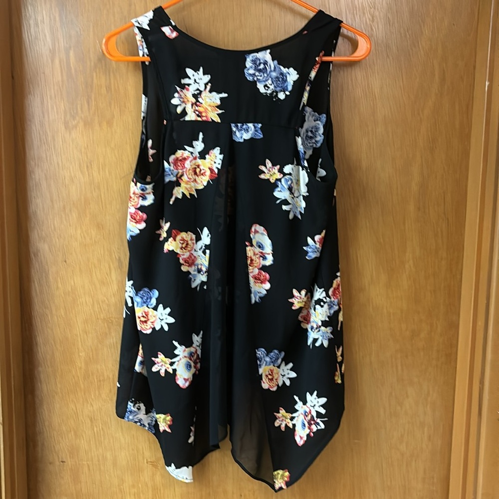 Express floral tunic tank blouse